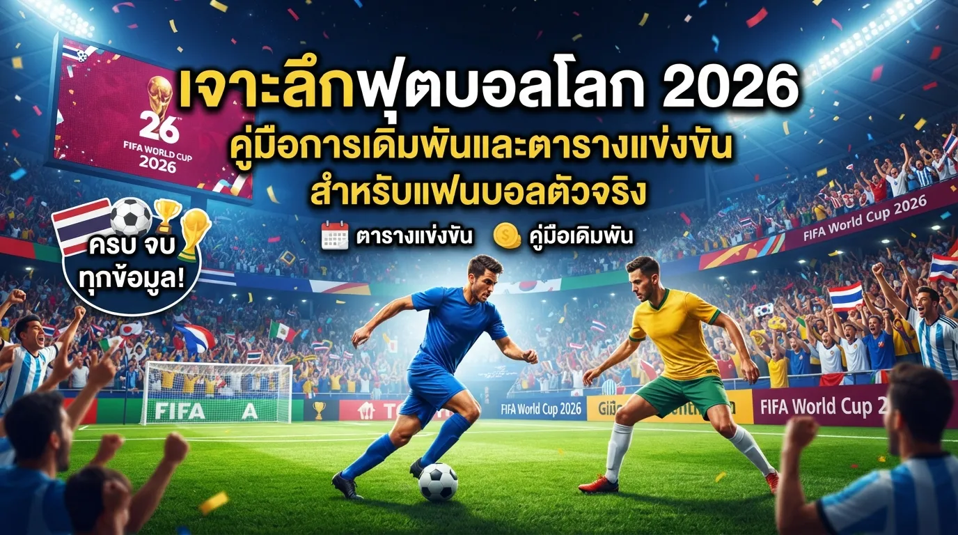 เจาะลึกฟุตบอลโลก 2026: คู่มือการเดิมพันและตารางแข่งขันสำหรับแฟนบอลตัวจริง